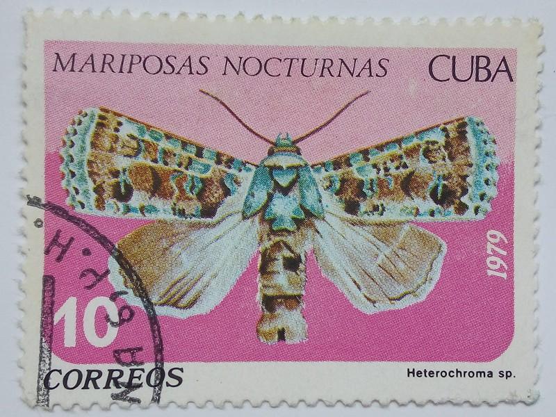 Марки Кубы - бабочки